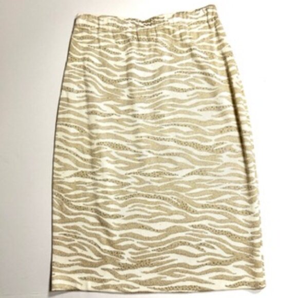 St. John Evening by Marie Gray 2-Piece Gold & IvorySparkle Suit - Picture 2 of 7